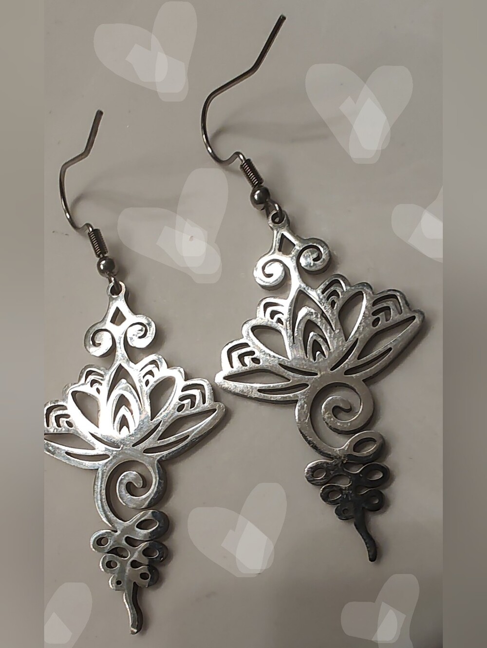 NWOT Stainless Steel Lotus Flower Earrings 💠